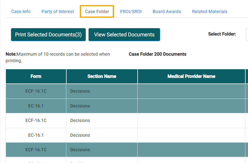 Case Folder Tab