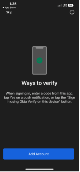 Ways to verify account