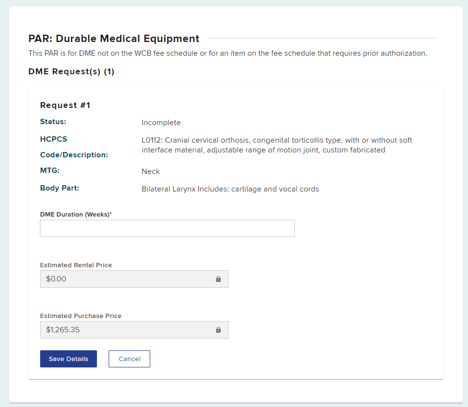 DME duration field